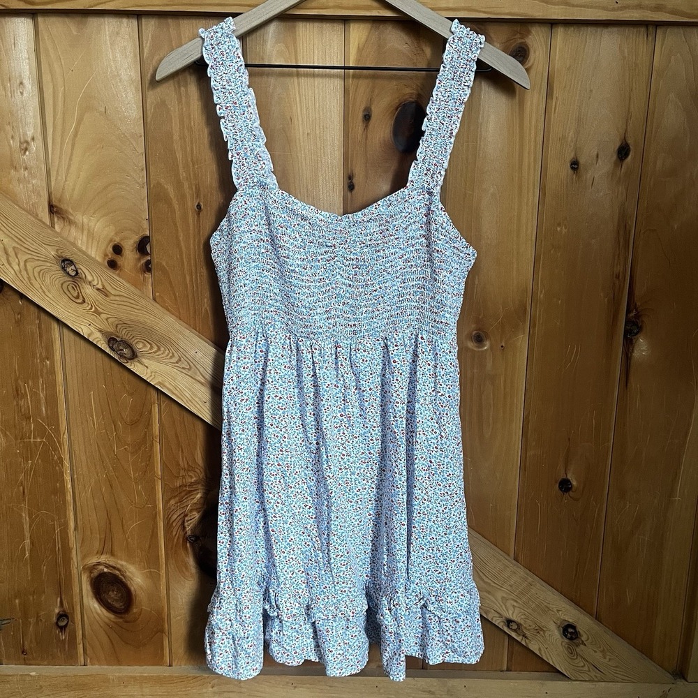 Forever 21 Women's Large‎ Floral Smocked Ruffle Hem Sundress